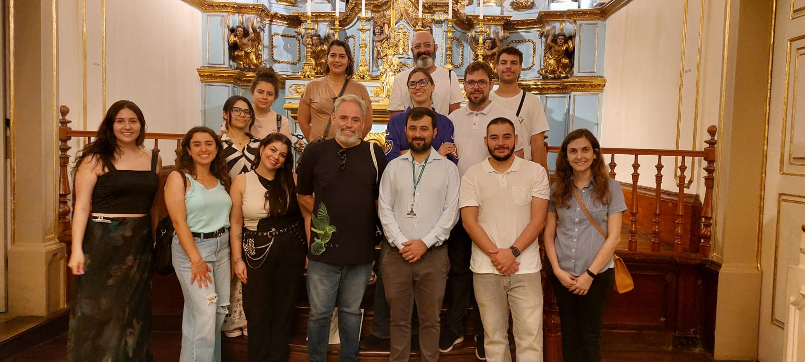 Estudantes USF realizam visita guiada pelo Frei Alvaci Mendes da Luz