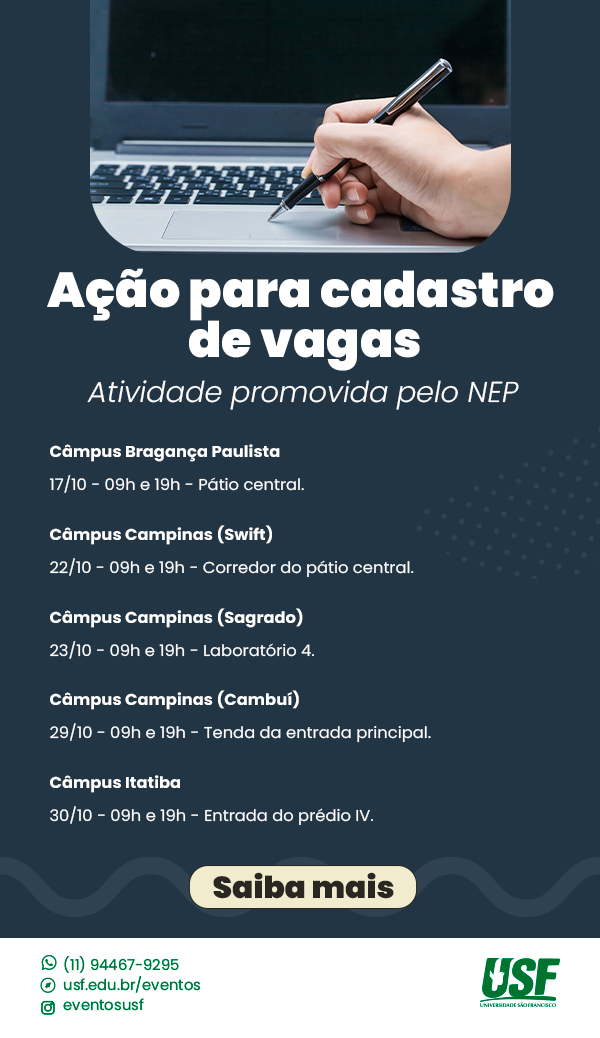 Ação para cadastro de vagas